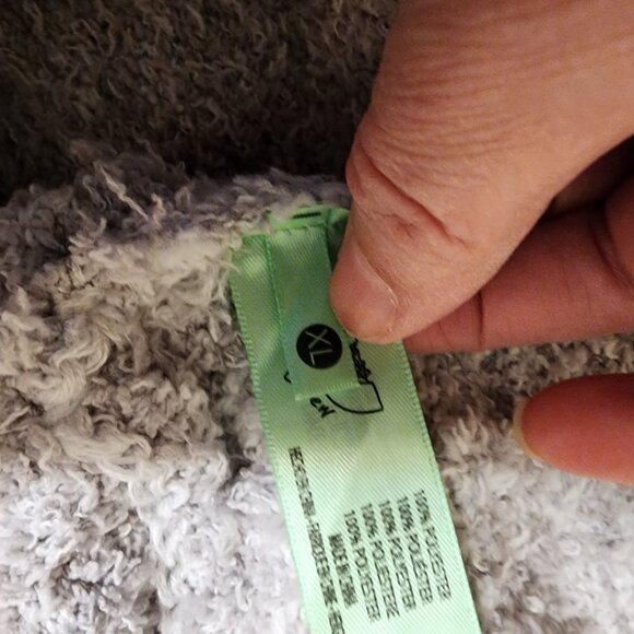 Honeydew Open Front Knit Cardigan Gray XL, hole in collar - Picture 8 of 9